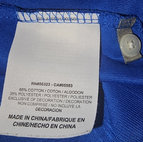 Tiger‎ Woods Collection Dri Fit Blue Mens Polo Size M Medium - Picture 9 of 10